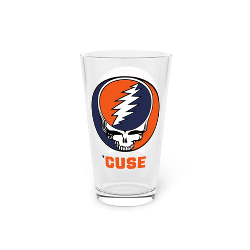 Syracuse University - 'CUSE Grateful Dead Stealie Pint Glass, 16oz - StealieShop